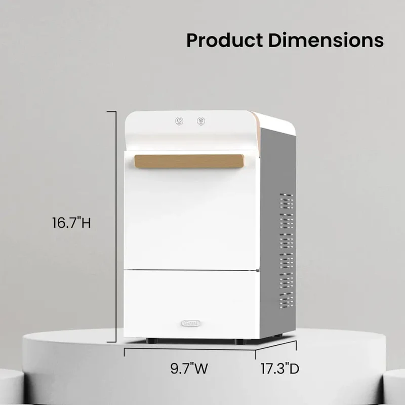 V2.0 Nugget-Eiswürfelbereiter, 17 kg/24 Std., Arbeitsplatte mit Selbstreinigung
