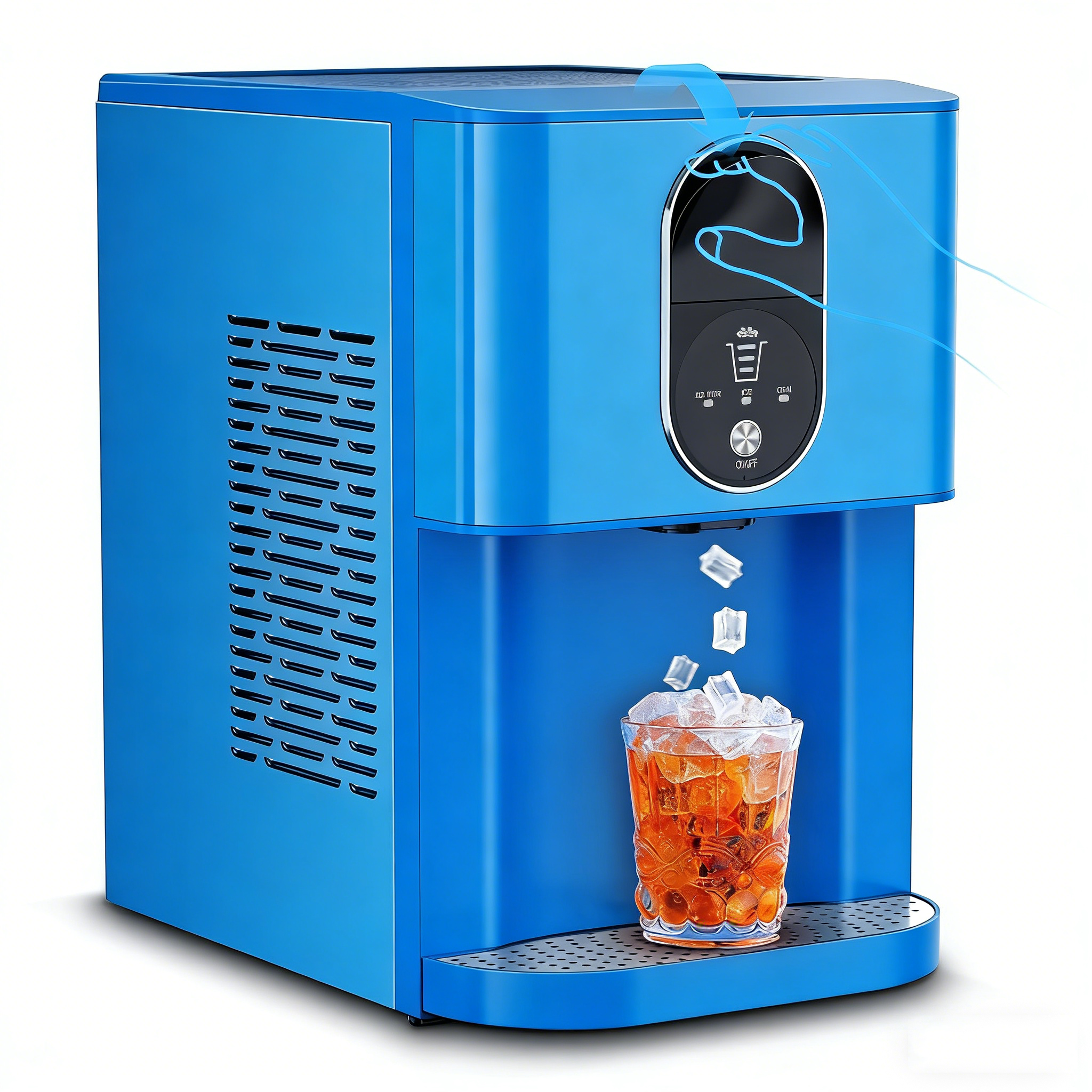 44-lb Eis pro Tag Nugget-Eiswürfelbereiter mit Spender