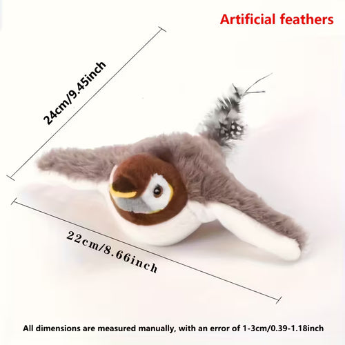 1 Pet Cat Dog Electric Plush Toy for Making Noise, Shaking Bird