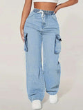 Women's Loose-Fit Cargo Jeans