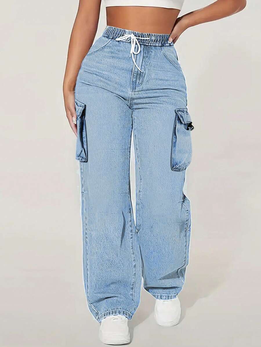 Lockere Cargo-Jeans für Damen