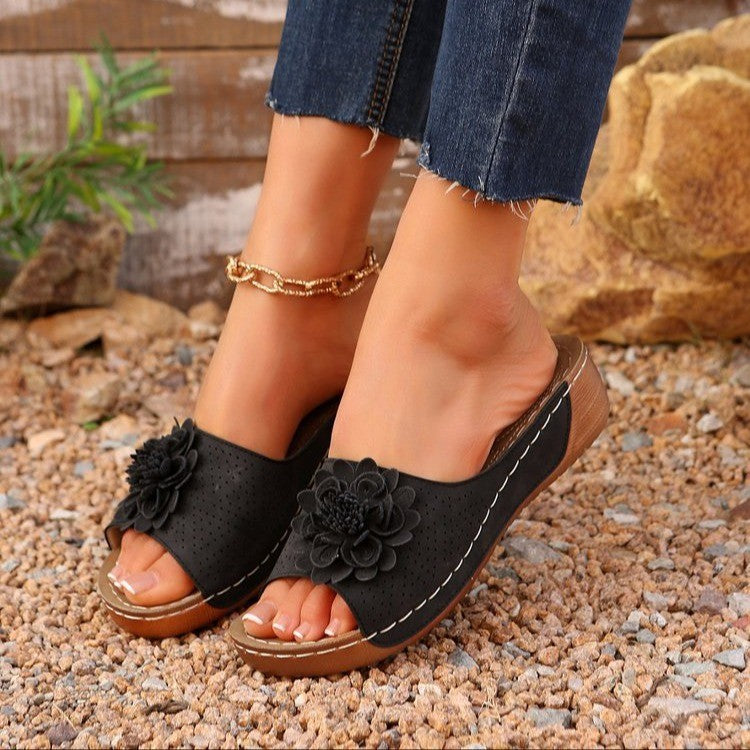 Damen 👡 Soft Grip Keilsandalen, Zehen-Frei 🌬️ & Luftig für tägliche Spaziergänge 🚶‍♀️