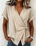 Holidaya 2026 Spring & Summer New Arrival Women's Linen Wrap Shirt
